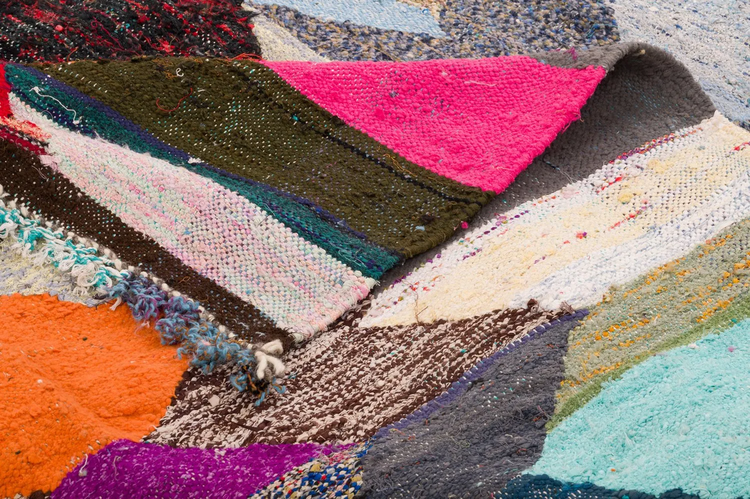 Alfombra Marroquí Bereber Boucherouite 145 x 295 cm