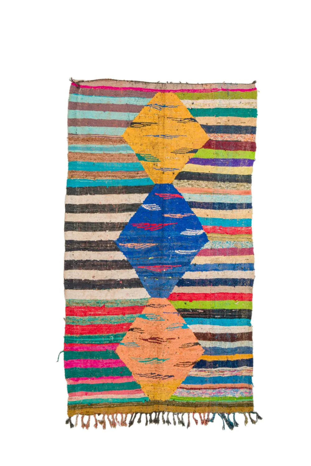 Alfombra Marroquí Bereber Boucherouite 135 x 230 cm