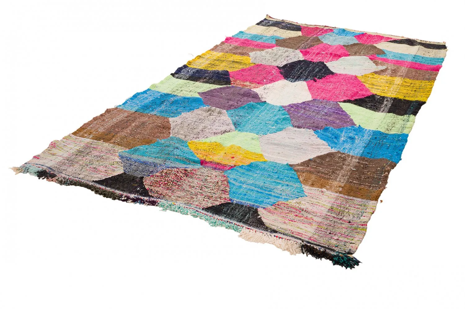 Alfombra Marroquí Bereber Boucherouite 150 x 285 cm