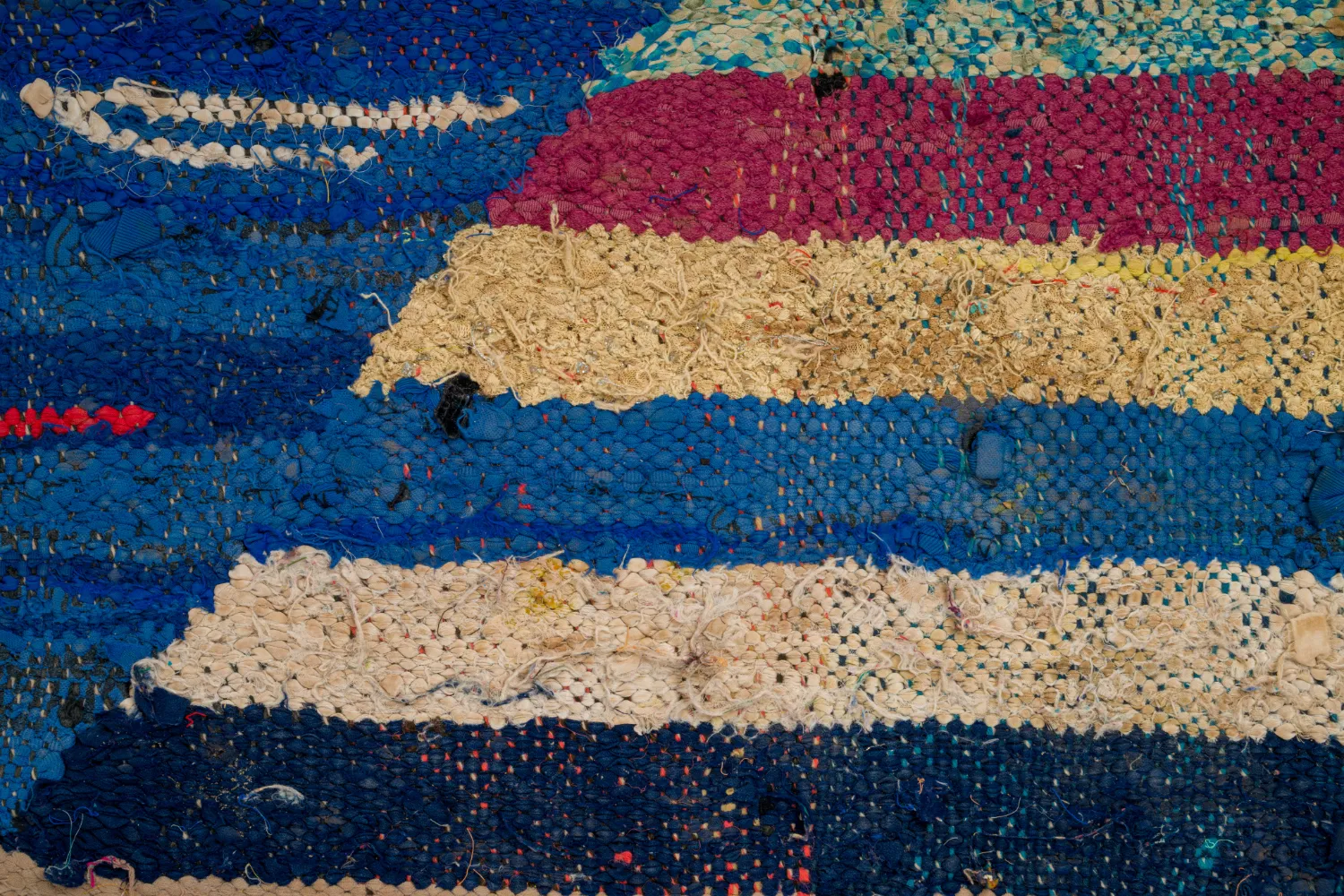 Alfombra Marroquí Bereber Boucherouite 135 x 230 cm