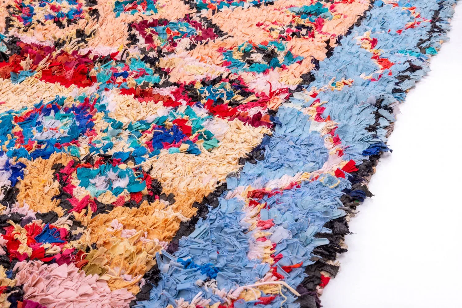 Alfombra Marroquí Bereber Boucherouite 260 x 115 cm