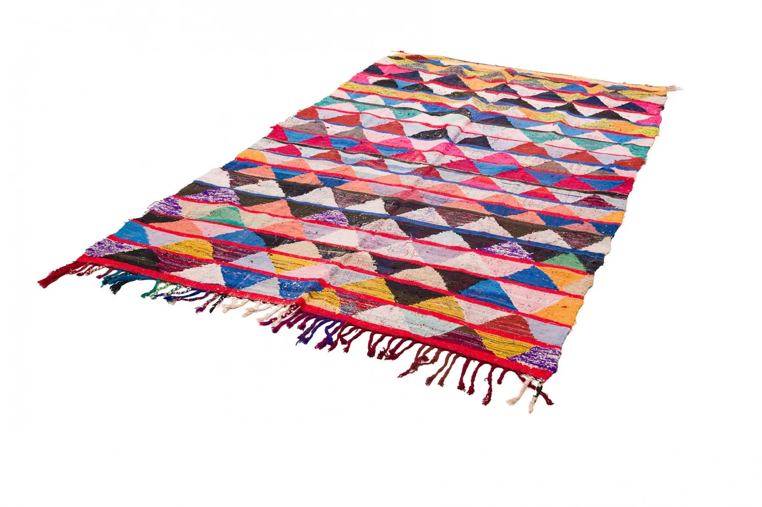 Alfombra Marroquí Bereber Boucherouite 145 x 240 cm