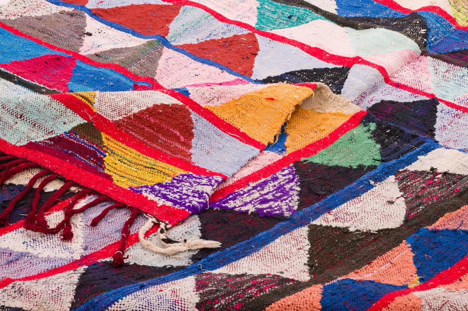 Alfombra Marroquí Bereber Boucherouite 145 x 240 cm