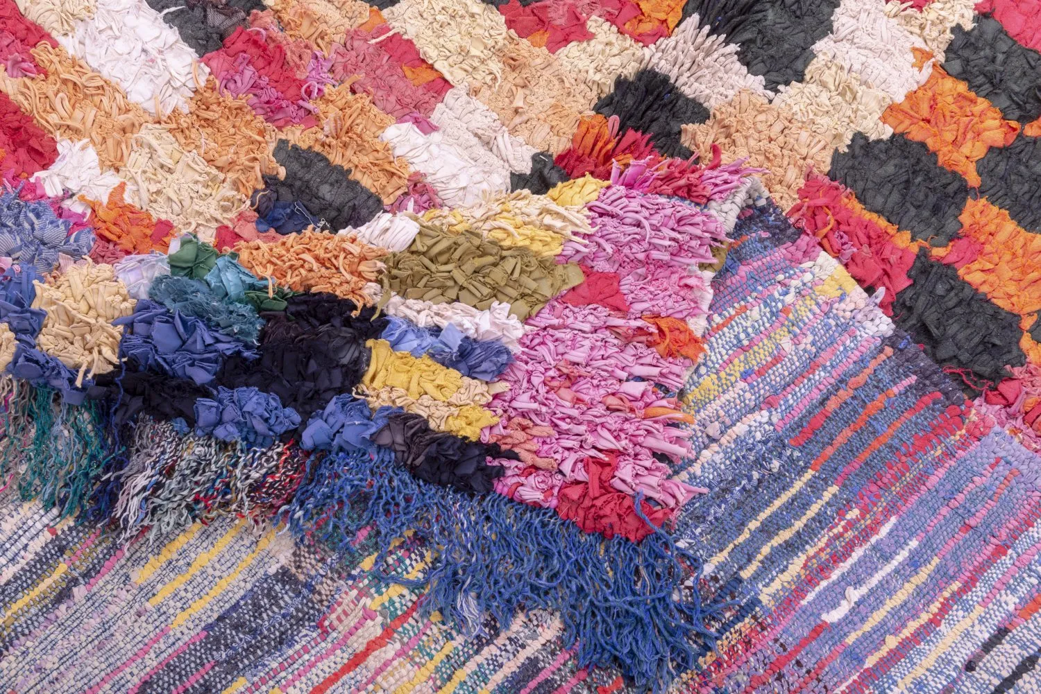 Alfombra Marroquí Bereber Boucherouite 280 x 145 cm