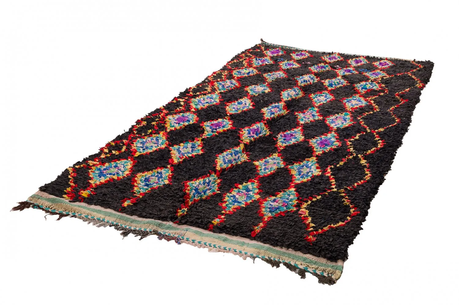 Alfombra Marroquí Bereber Boucherouite 130 x 270 cm