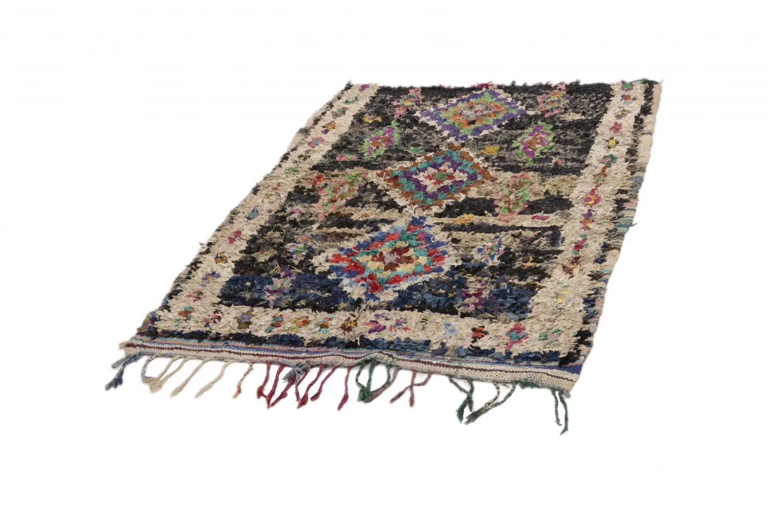 Alfombra Marroquí Bereber Boucherouite 175 x 115 cm