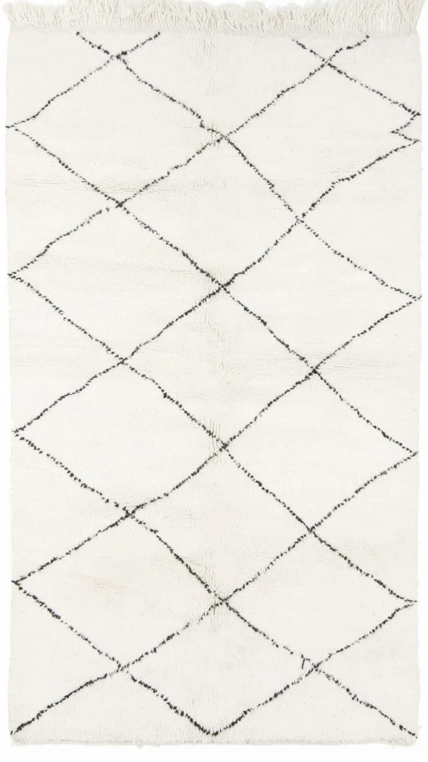 Alfombra Kilim Marroquí Bereber Beni Ourain 260 x 150 cm