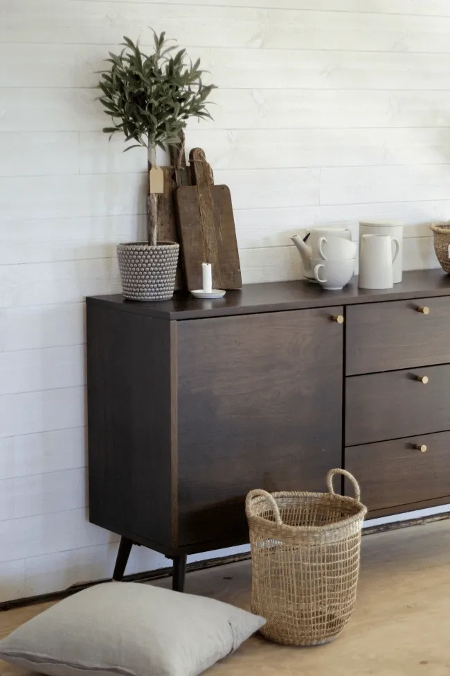 Mueble TV / Cómoda - Prime (nogal/latón)