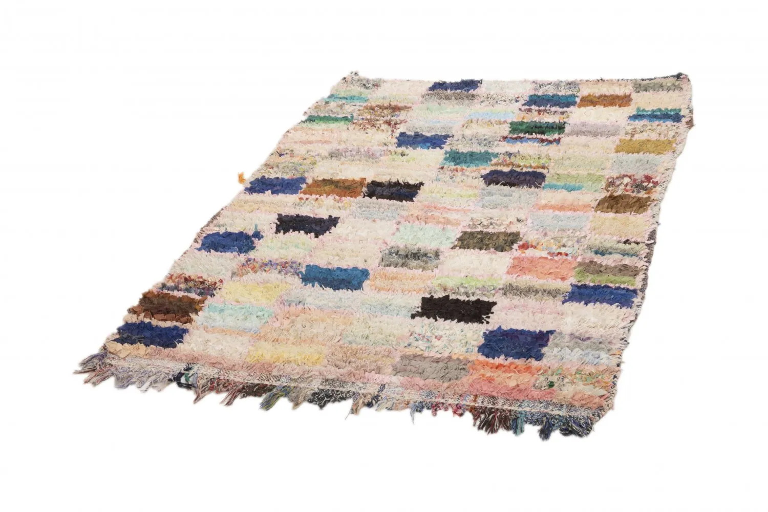 Alfombra Marroquí Bereber Boucherouite 170 x 115 cm