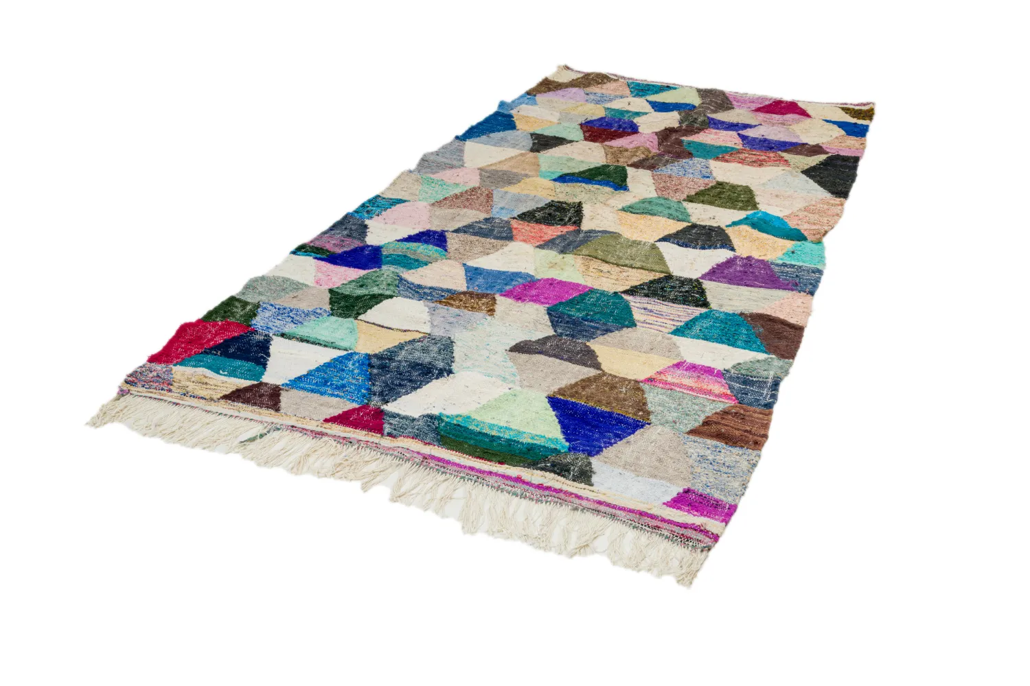 Alfombra Marroquí Bereber Boucherouite 150 x 305 cm