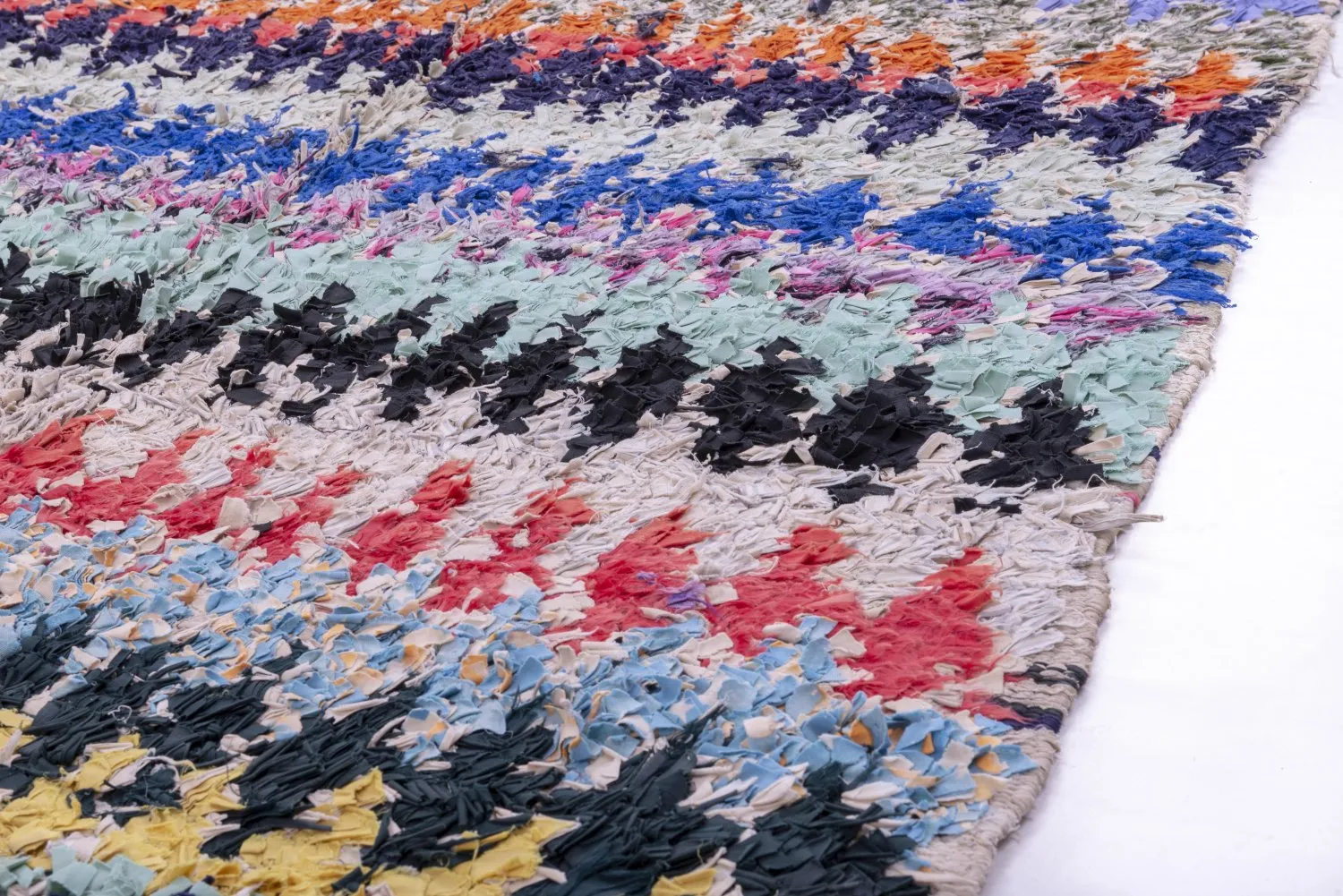 Alfombra Marroquí Bereber Boucherouite 230 x 125 cm