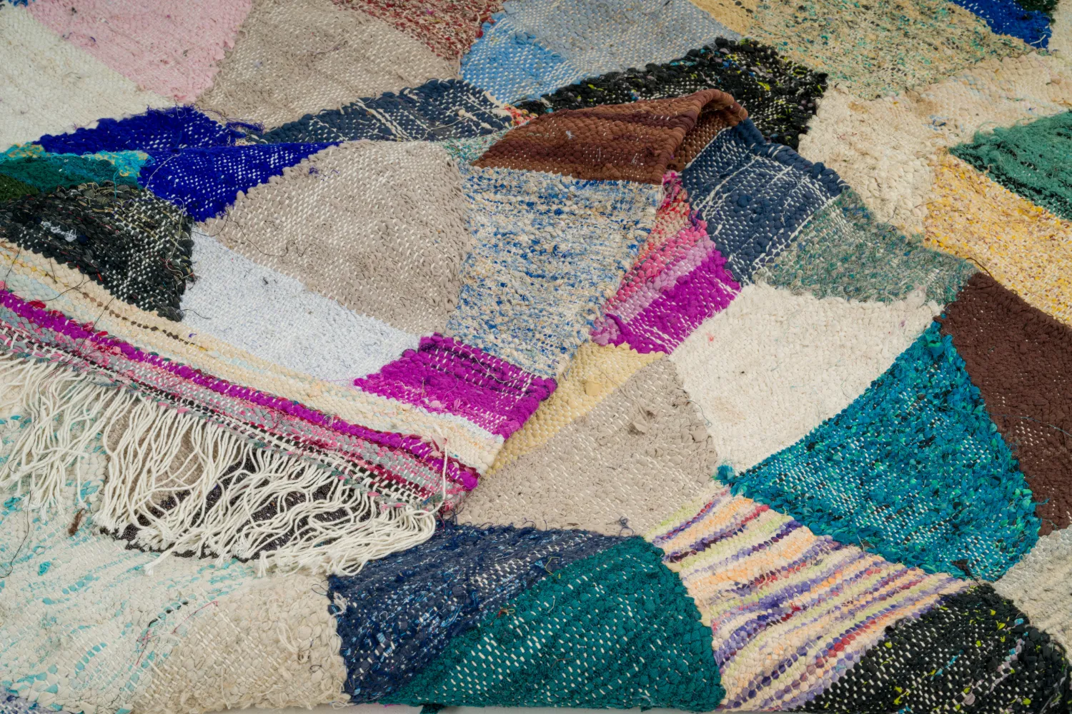 Alfombra Marroquí Bereber Boucherouite 150 x 305 cm