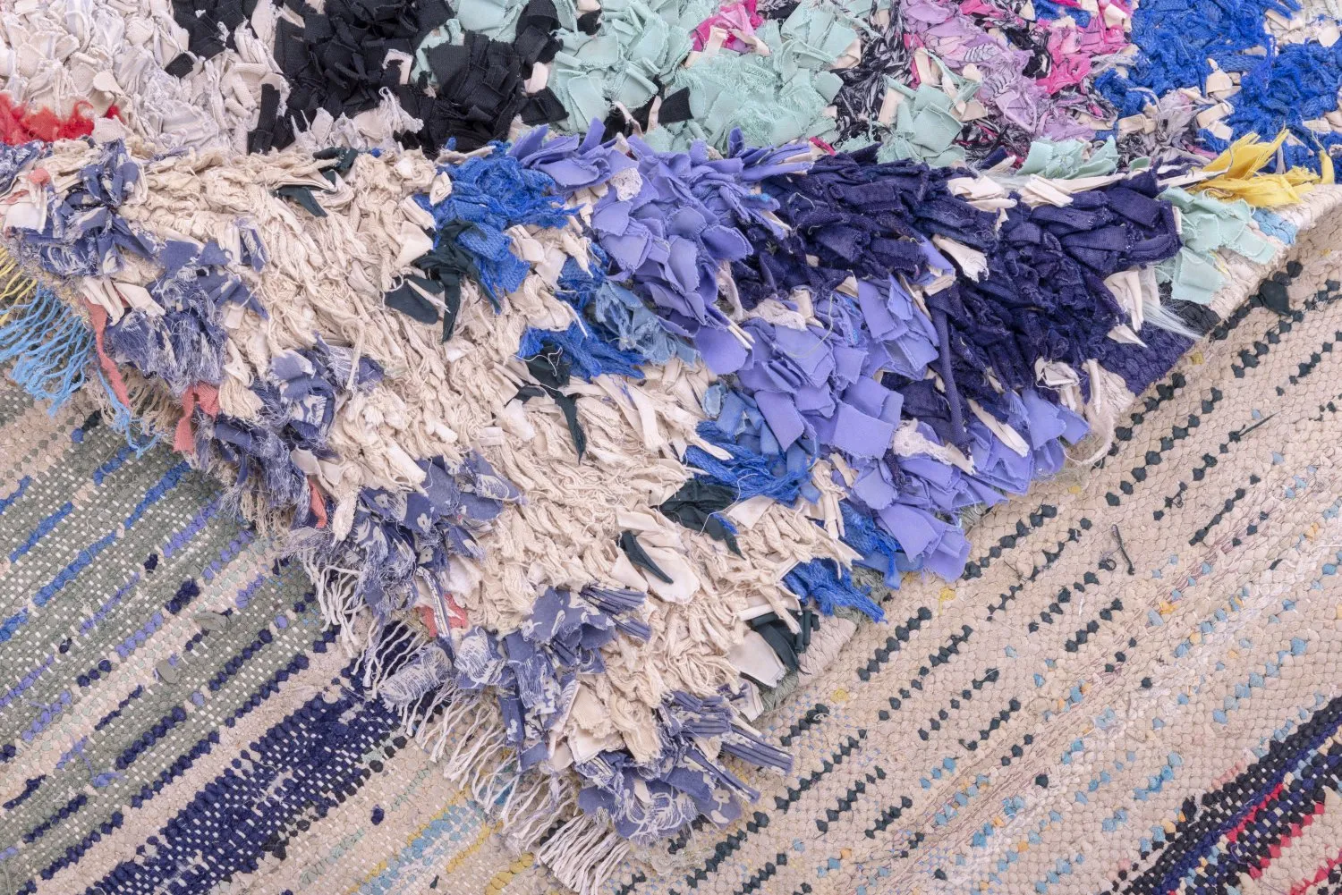 Alfombra Marroquí Bereber Boucherouite 230 x 125 cm