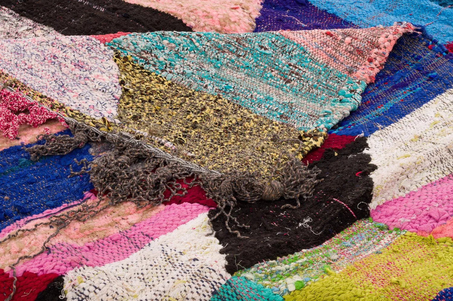 Alfombra Marroquí Bereber Boucherouite 150 x 305 cm