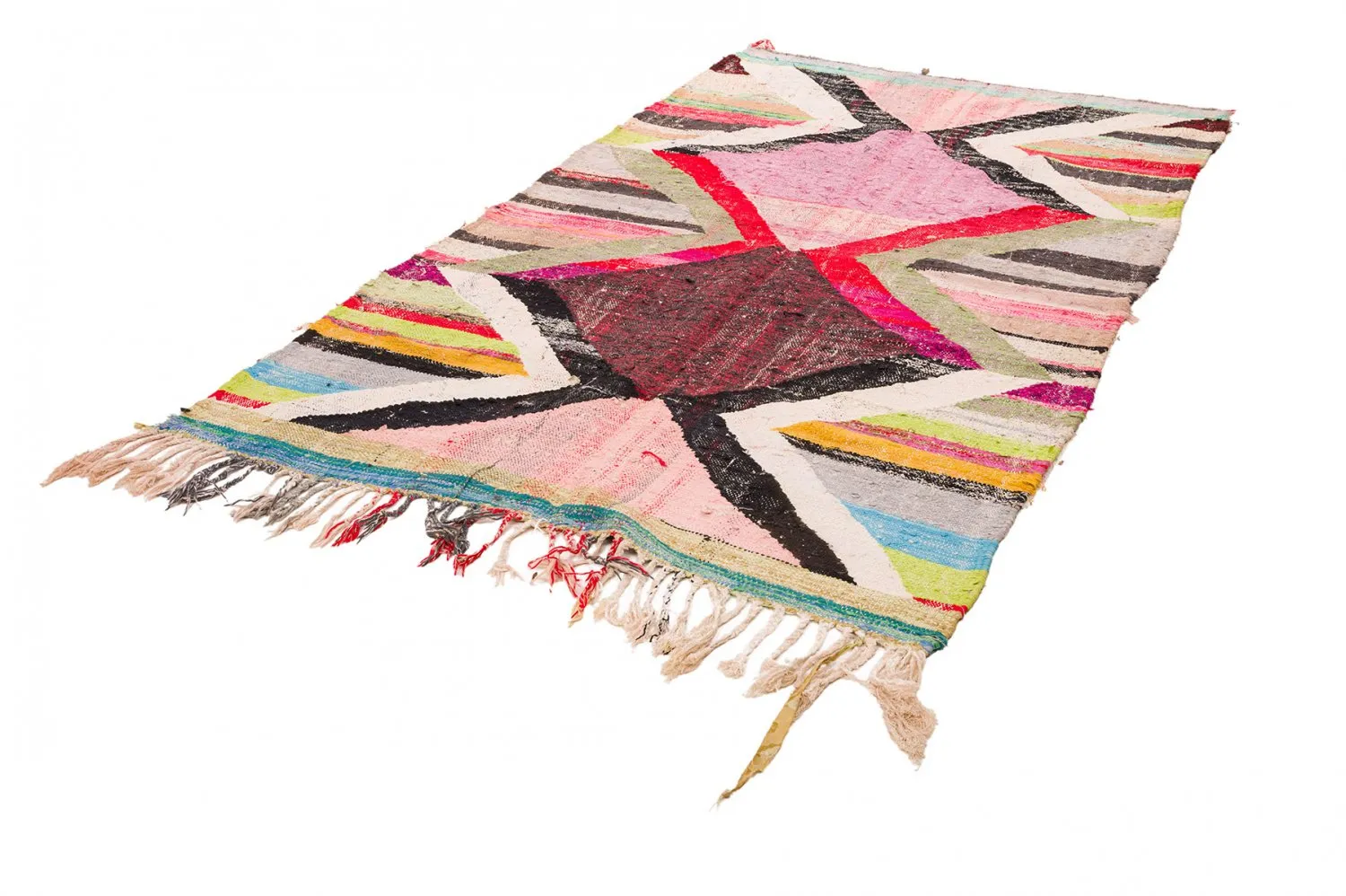 Alfombra Marroquí Bereber Boucherouite 135 x 245 cm