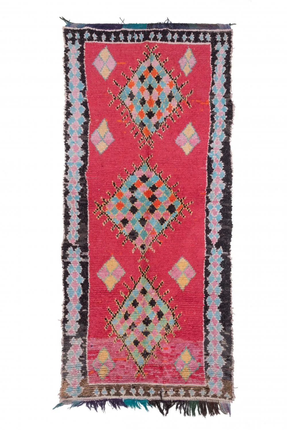 Alfombra Marroquí Bereber Boucherouite 325 x 145 cm