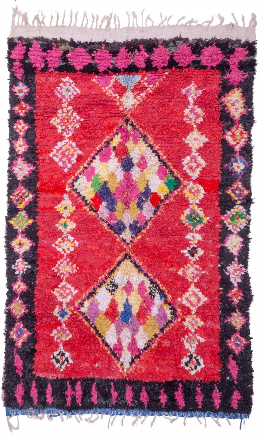 Alfombra Marroquí Bereber Boucherouite 255 x 165 cm