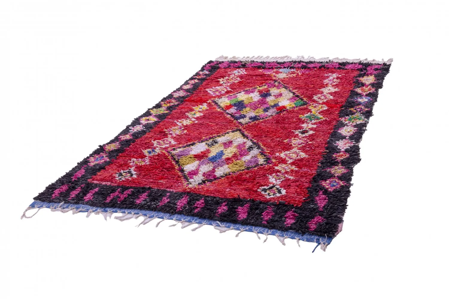 Alfombra Marroquí Bereber Boucherouite 255 x 165 cm