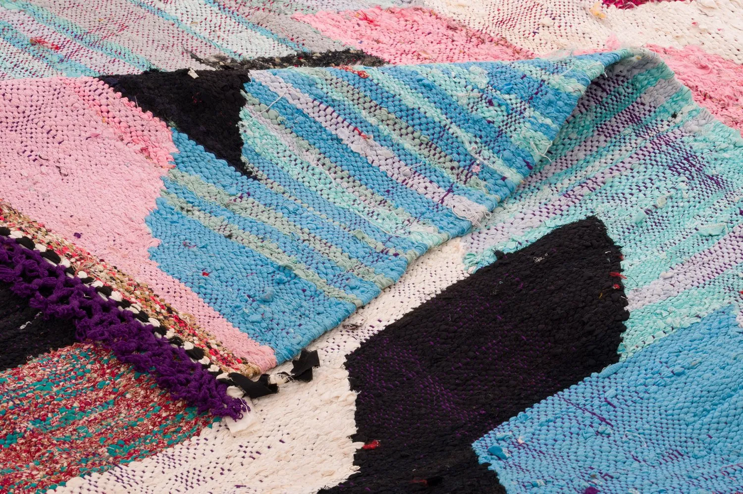 Alfombra Marroquí Bereber Boucherouite 150 x 310 cm