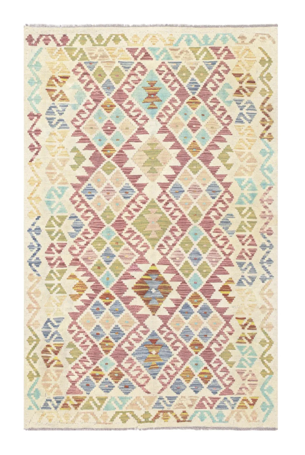 Alfombra Oriental - Vegi Kelim Hand Woven - 99 x 155 cm