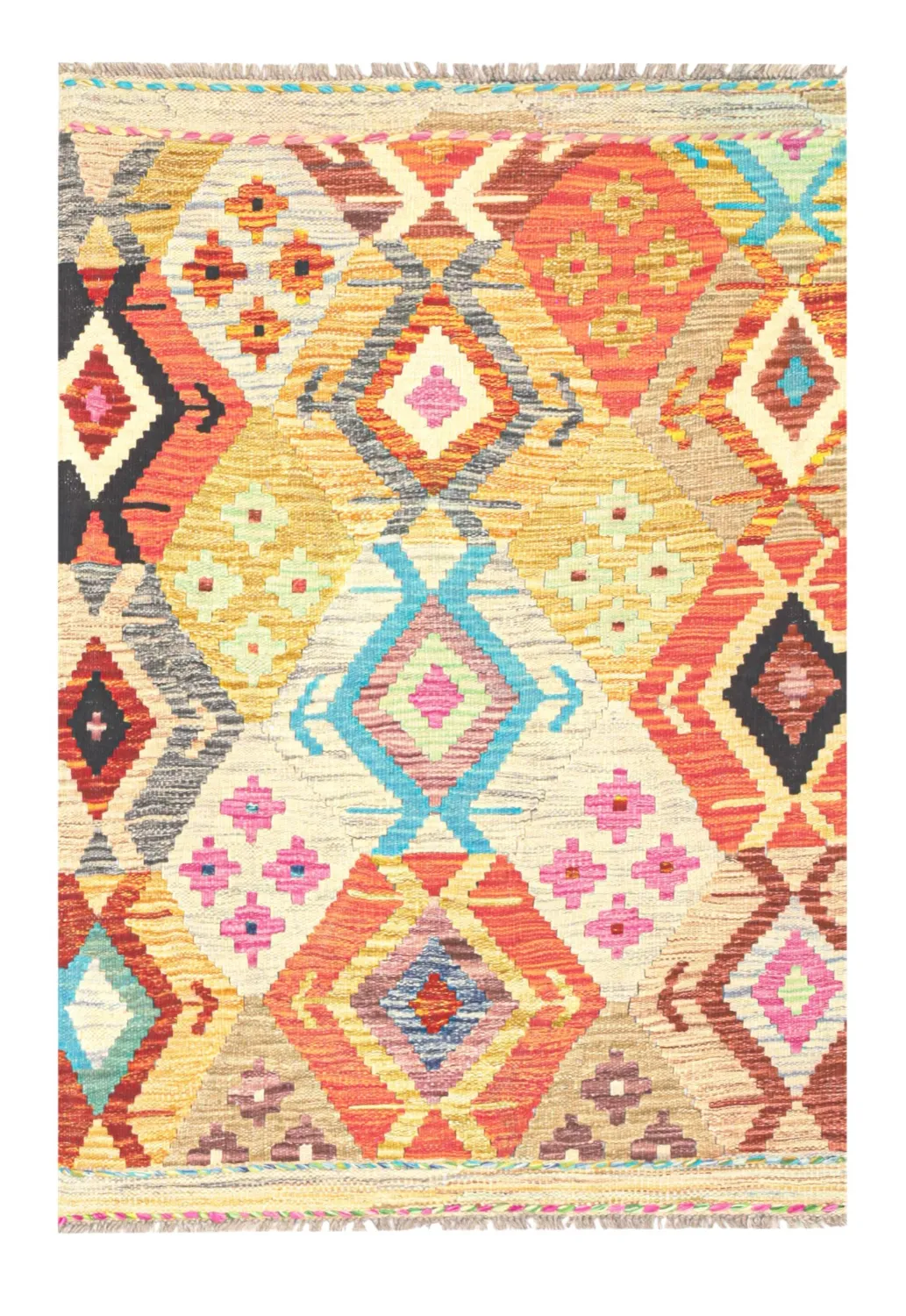 Alfombra Oriental - Vegi Kelim Hand Woven - 86 x 125 cm