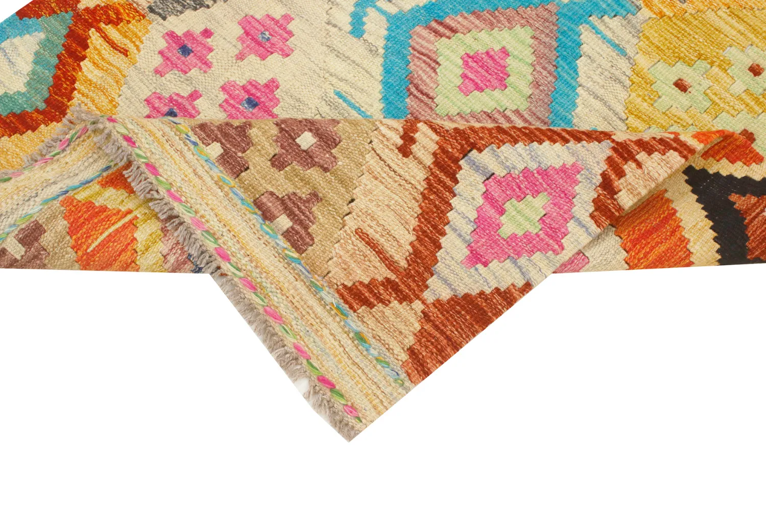 Alfombra Oriental - Vegi Kelim Hand Woven - 86 x 125 cm