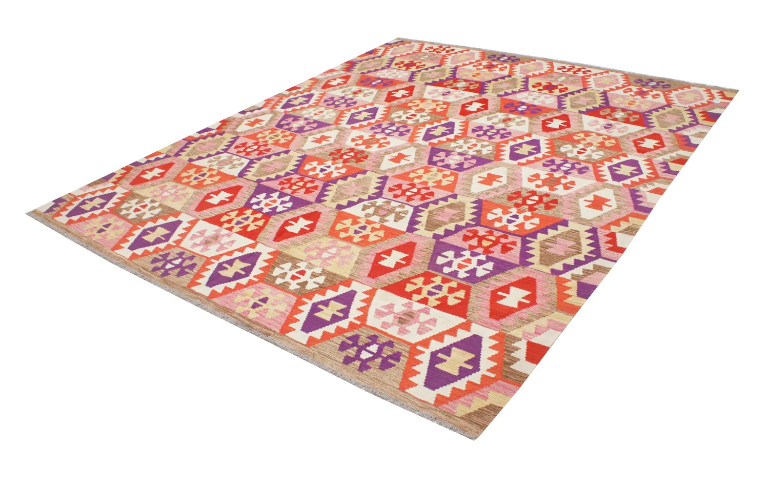Alfombra Oriental - Vegi Kelim Hand Woven - 251 x 300 cm
