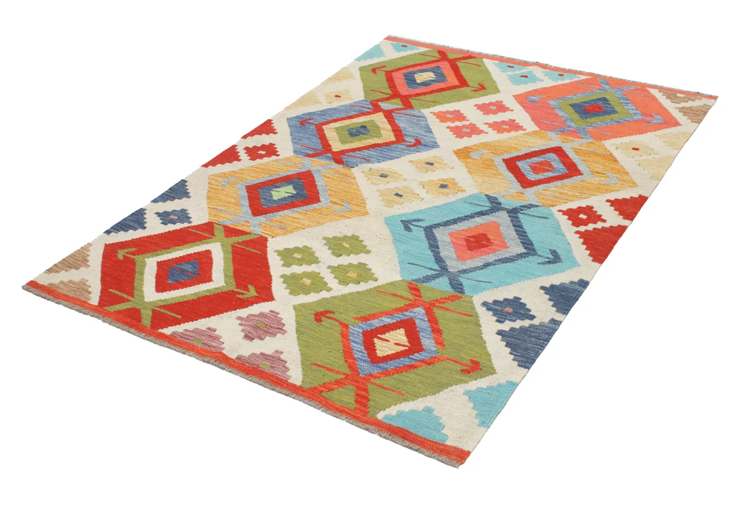 Alfombra Oriental - Vegi Kelim Hand Woven - 114 x 172 cm