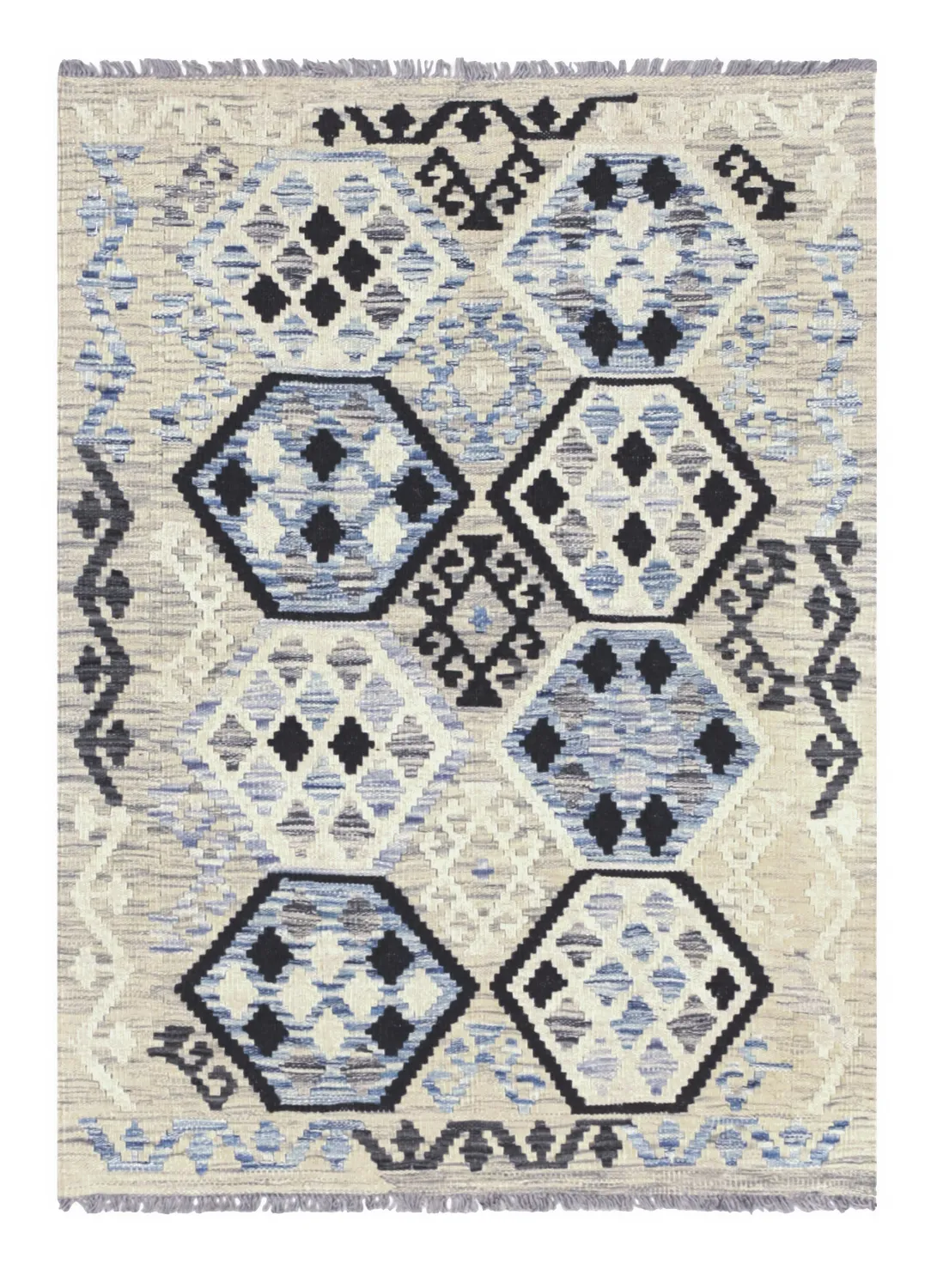 Alfombra Oriental - Vegi Kelim Hand Woven - 83 x 117 cm