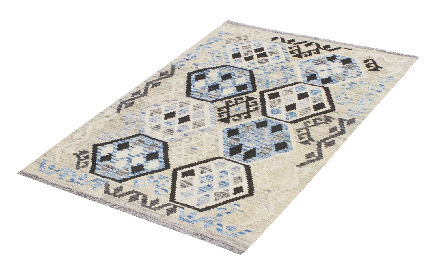 Alfombra Oriental - Vegi Kelim Hand Woven - 83 x 117 cm