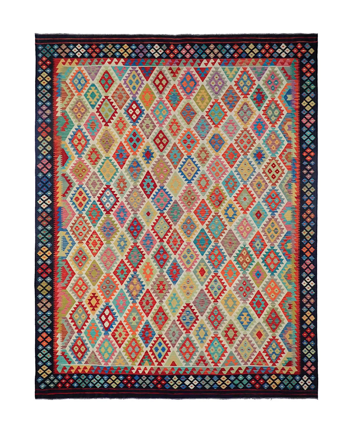 Alfombra Oriental - Vegi Kelim Hand Woven - 303 x 393 cm