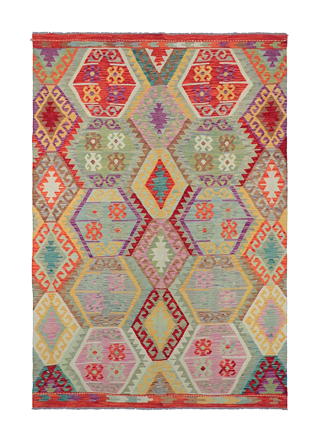 Alfombra Oriental - Vegi Kelim Hand Woven - 172 x 256 cm