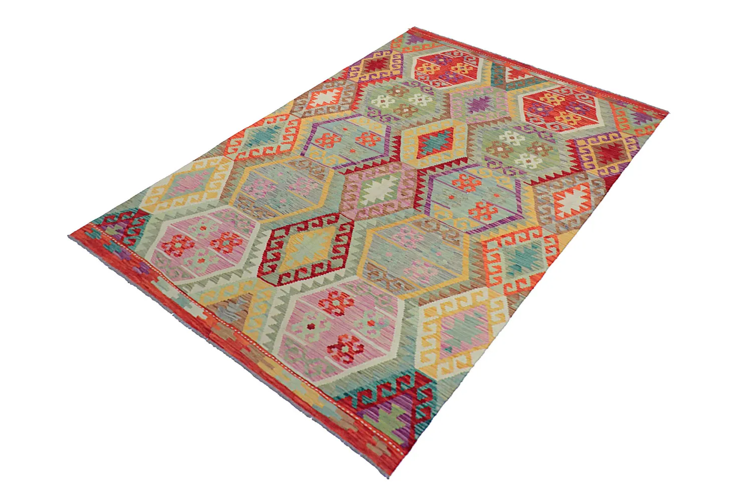 Alfombra Oriental - Vegi Kelim Hand Woven - 172 x 256 cm