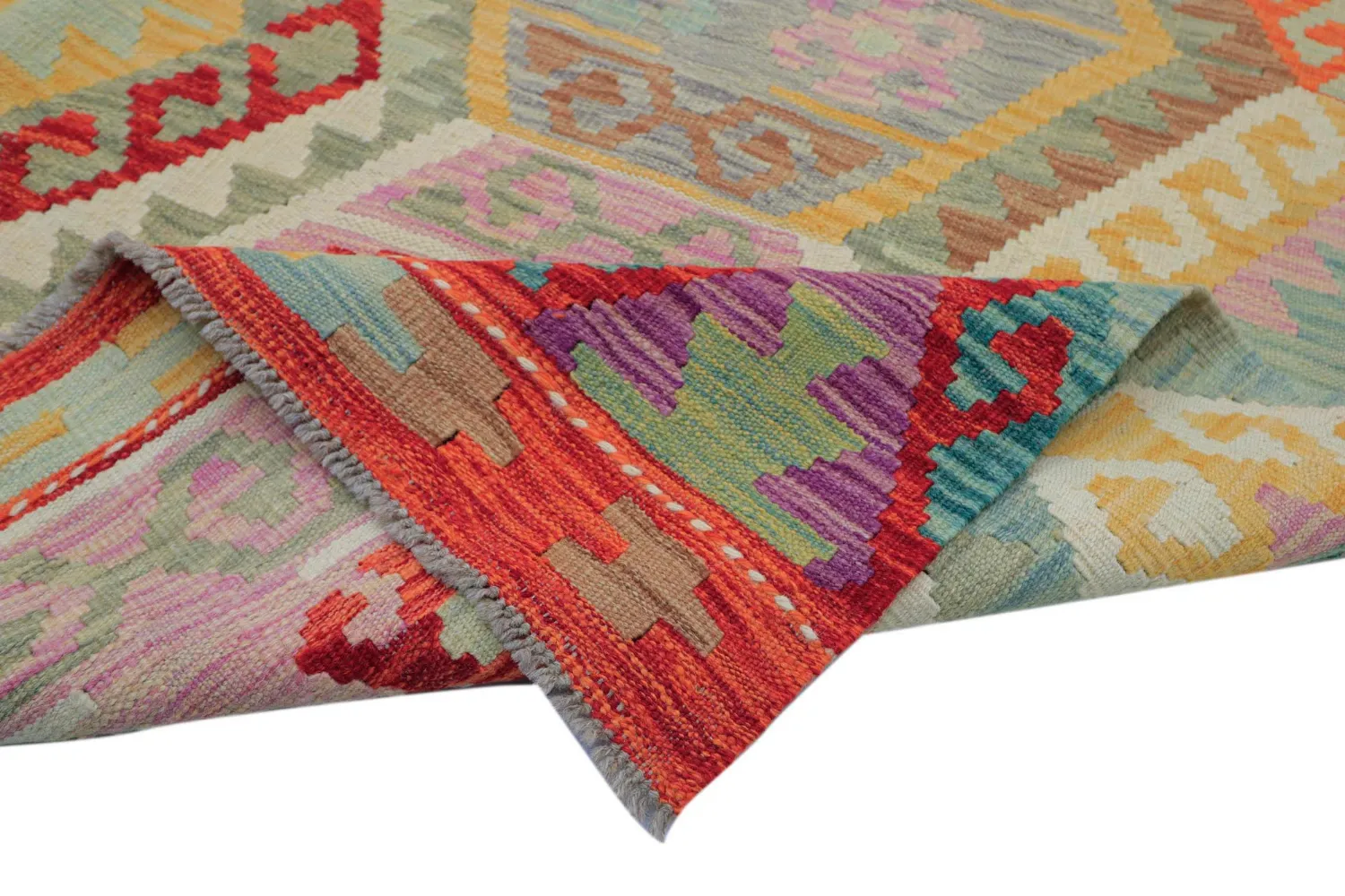 Alfombra Oriental - Vegi Kelim Hand Woven - 172 x 256 cm