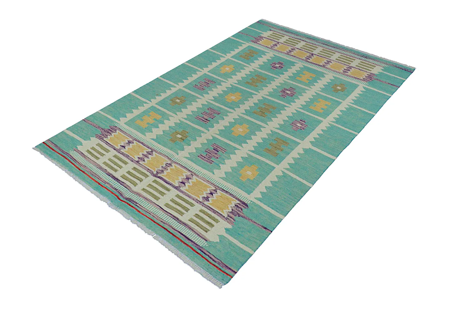 Alfombra Oriental - Vegi Kelim Hand Woven - 124 x 179 cm