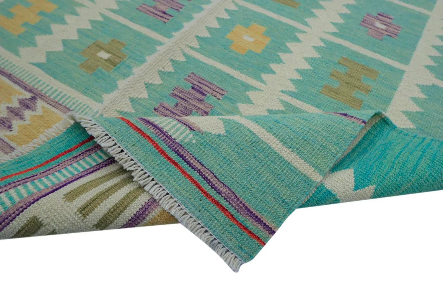 Alfombra Oriental - Vegi Kelim Hand Woven - 124 x 179 cm