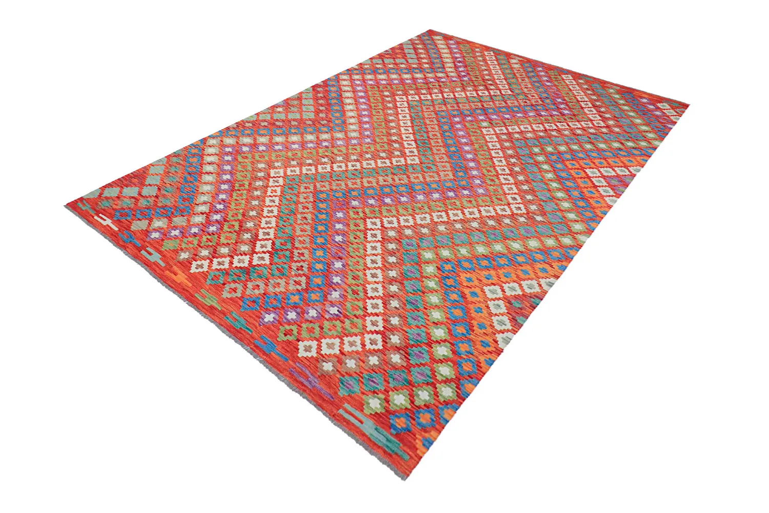 Alfombra Oriental - Vegi Kelim Hand Woven - 207 x 301 cm