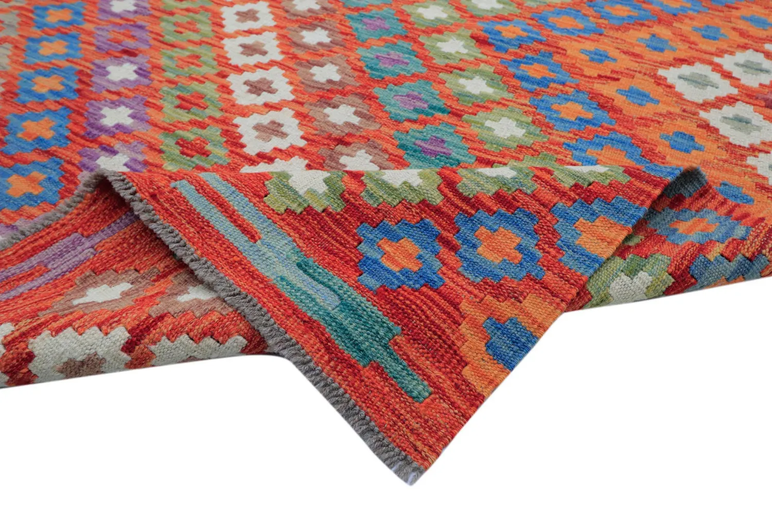 Alfombra Oriental - Vegi Kelim Hand Woven - 207 x 301 cm