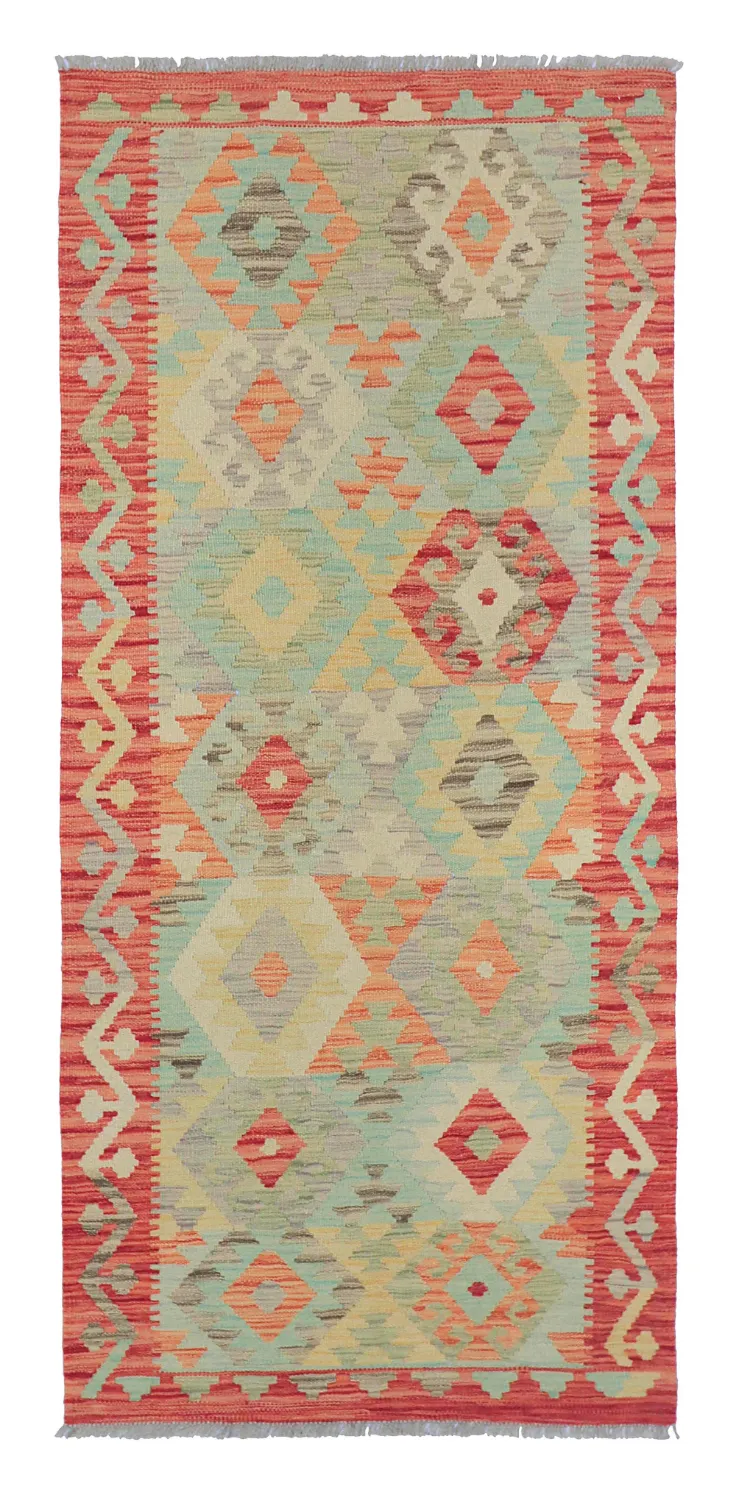 Alfombra Oriental - Vegi Kelim Hand Woven - 88 x 199 cm