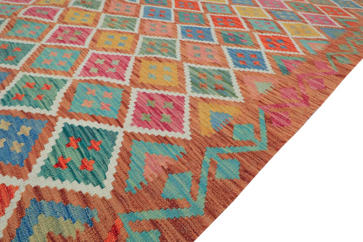 Alfombra Oriental - Vegi Kelim Hand Woven - 202 x 294 cm