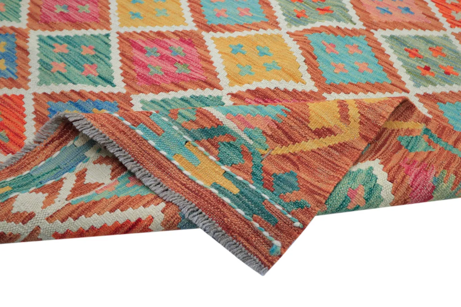 Alfombra Oriental - Vegi Kelim Hand Woven - 202 x 294 cm
