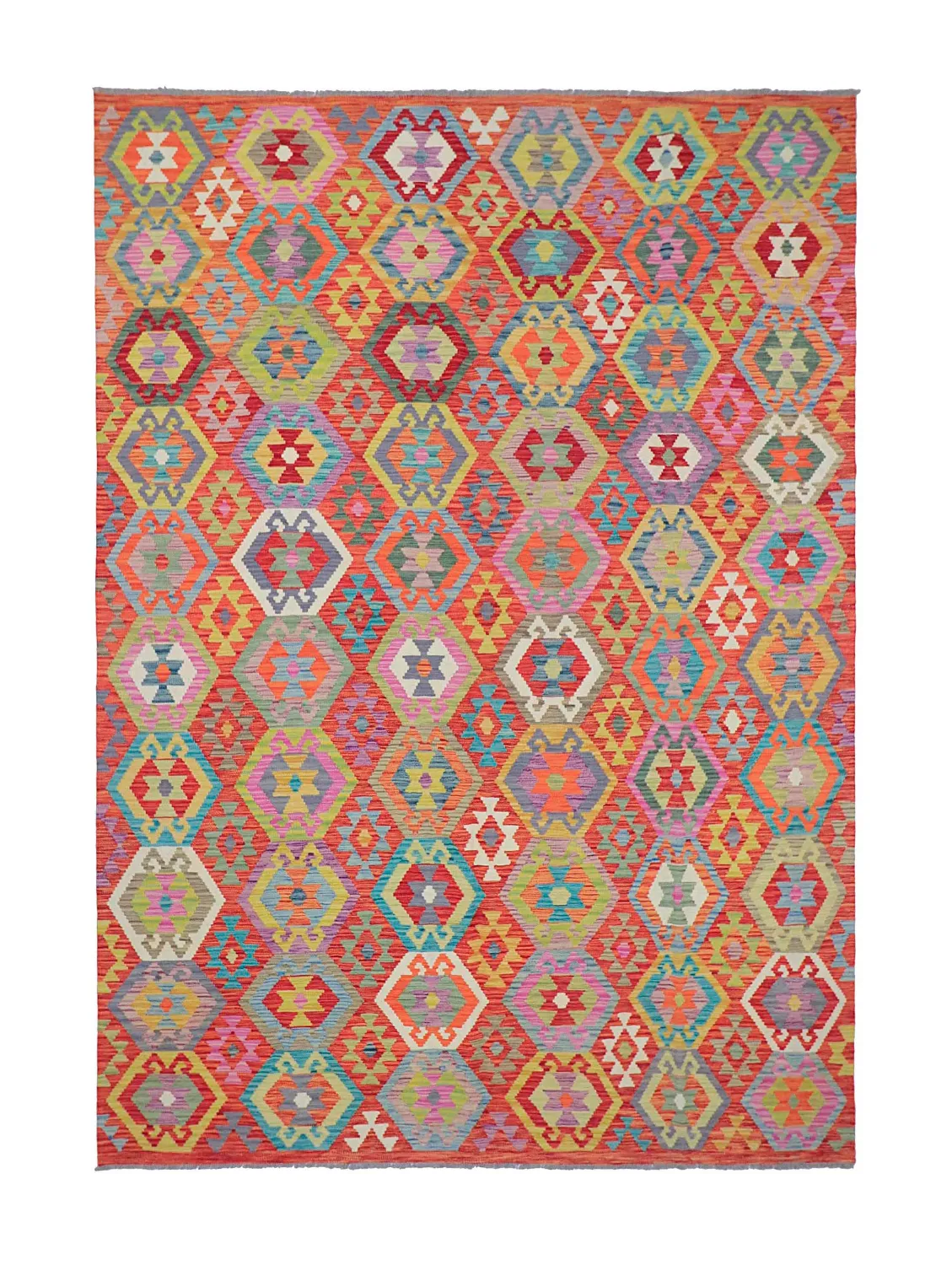 Alfombra Oriental - Vegi Kelim Hand Woven - 203 x 296 cm