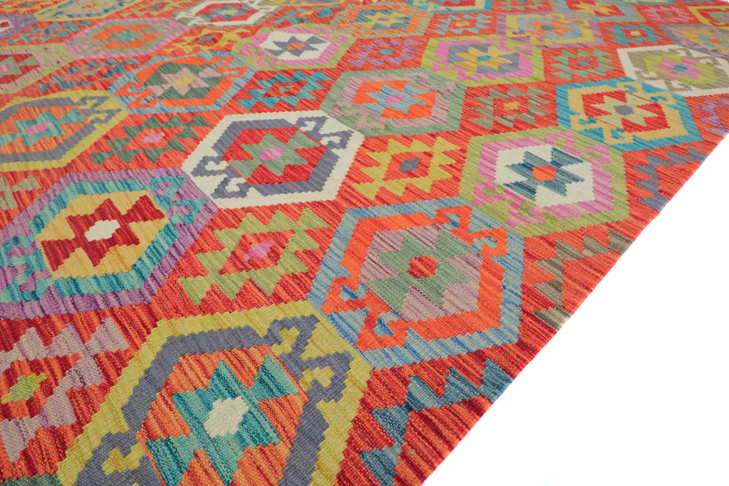 Alfombra Oriental - Vegi Kelim Hand Woven - 203 x 296 cm