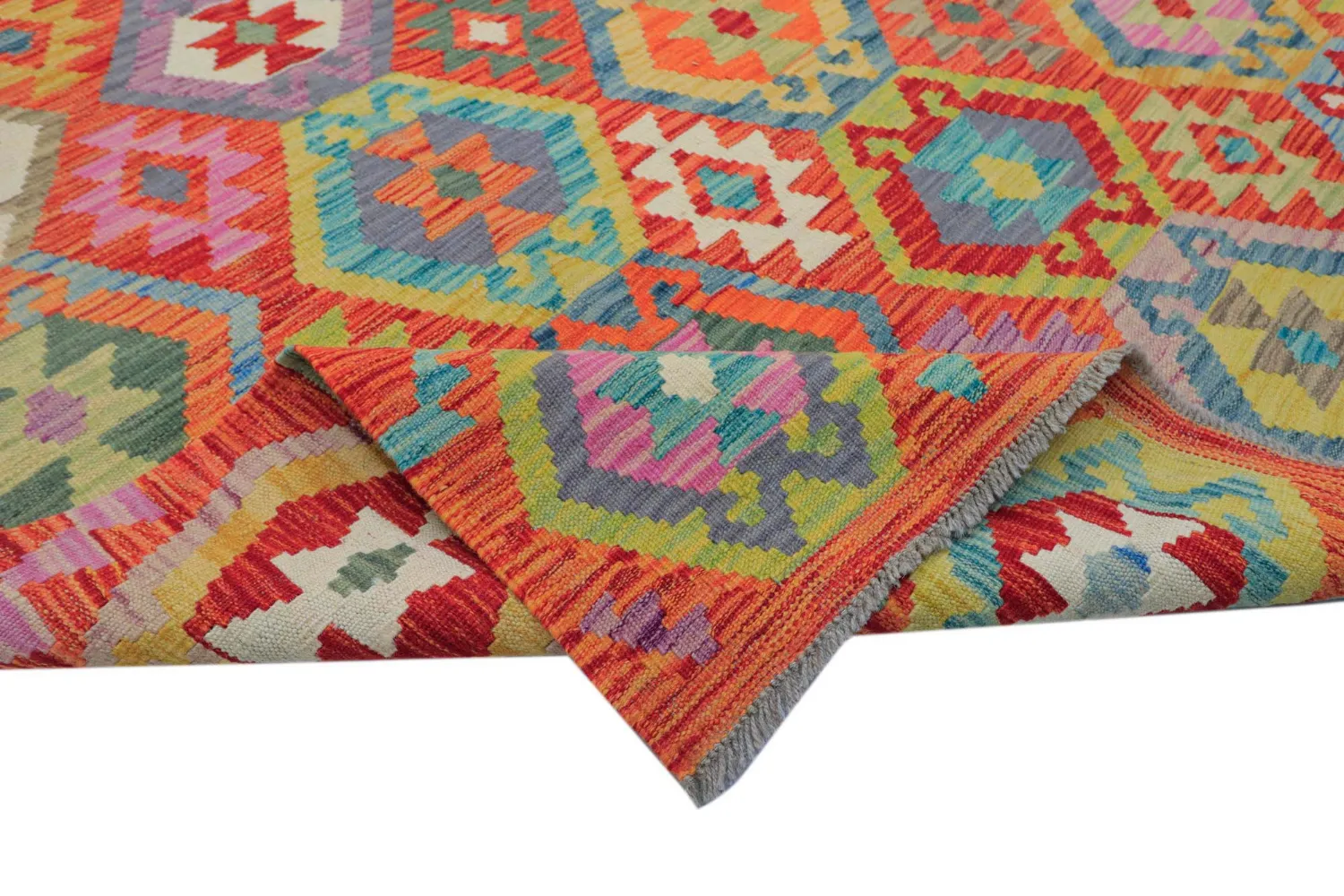 Alfombra Oriental - Vegi Kelim Hand Woven - 203 x 296 cm