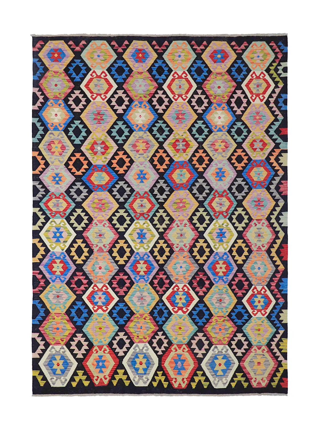 Alfombra Oriental - Vegi Kelim Hand Woven - 204 x 294 cm