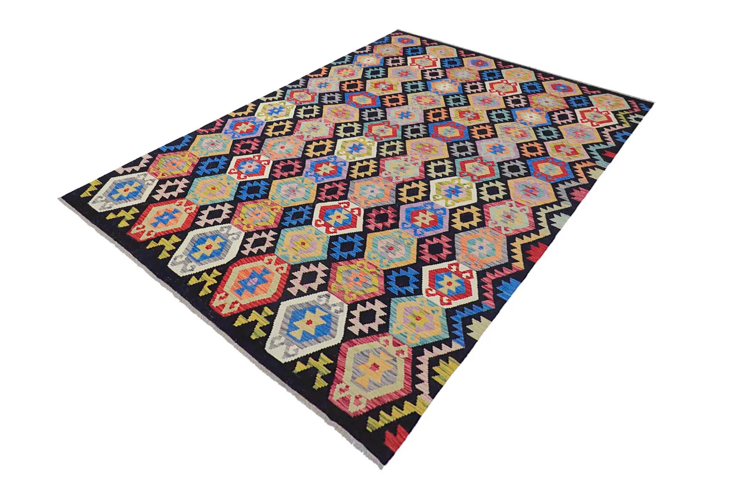 Alfombra Oriental - Vegi Kelim Hand Woven - 204 x 294 cm