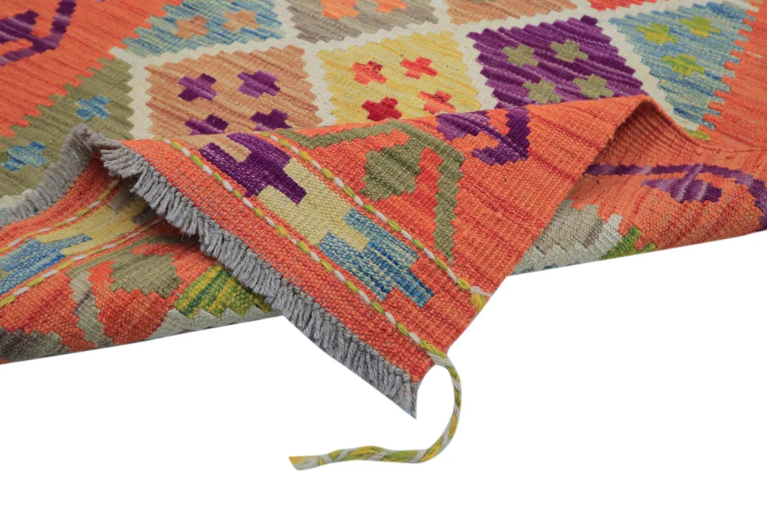 Alfombra Oriental - Vegi Kelim Hand Woven - 79 x 298 cm