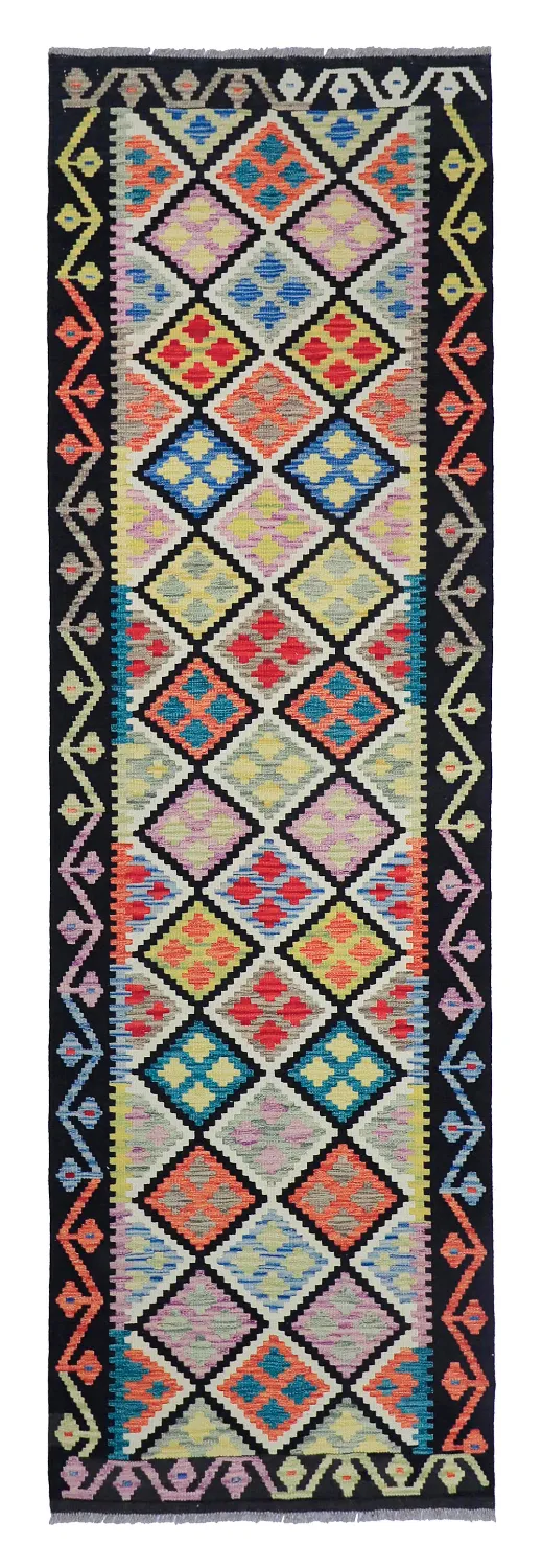 Alfombra Oriental - Vegi Kelim Hand Woven - 80 x 268 cm