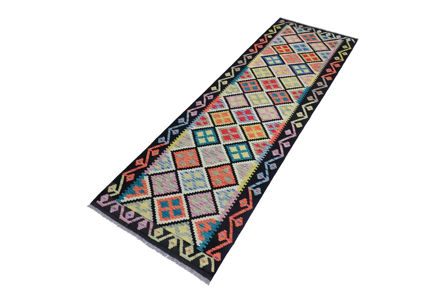 Alfombra Oriental - Vegi Kelim Hand Woven - 80 x 268 cm