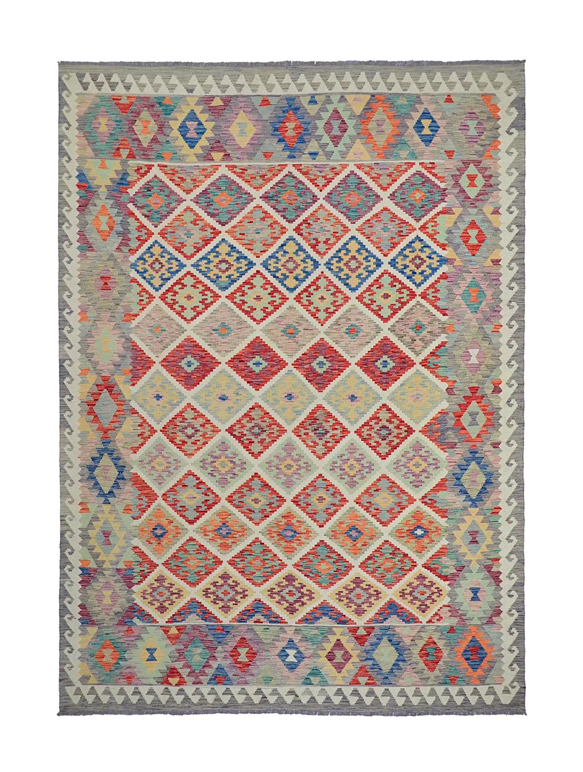 Alfombra Oriental - Vegi Kelim Hand Woven - 207 x 291 cm